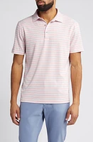 Scott Barber Stripe Tech Polo Shirt White at Nordstrom,