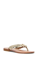 Frye Ava Fringe Flip Flop Gold Mirror at Nordstrom,