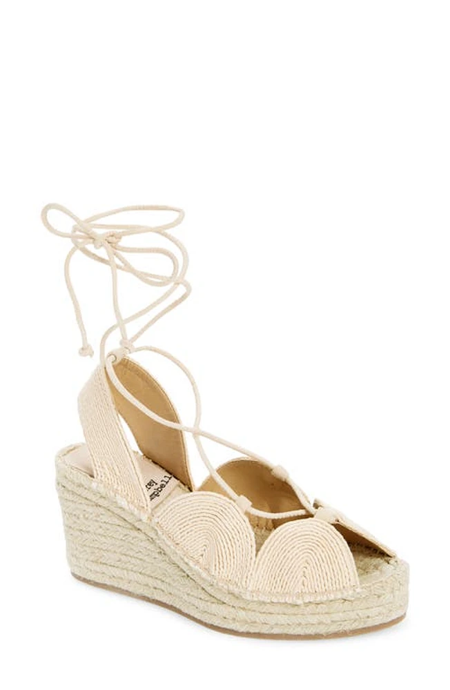 Jeffrey Campbell Sol Ankle Wrap Wedge Sandal Natural at Nordstrom,