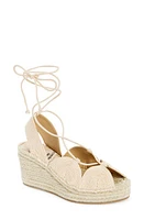 Jeffrey Campbell Sol Ankle Wrap Wedge Sandal Natural at Nordstrom,