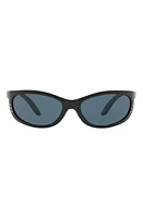 Costa Del Mar 61mm Polarized Wraparound Sunglasses in Matte Black at Nordstrom