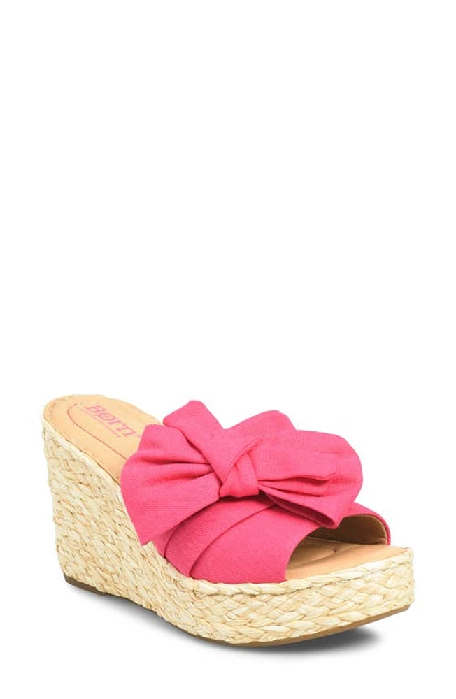 Børn Adalia Espadrille Platform Wedge Slide Sandal Fabric at Nordstrom