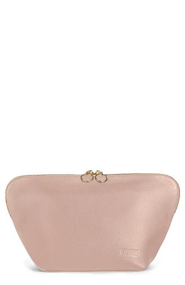 KUSSHI Vacationer Leather Makeup Bag in Blush Pink at Nordstrom