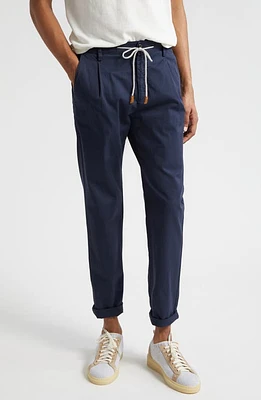 Eleventy Drawstring Waist Stretch Cotton Pants at Nordstrom,