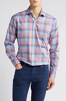 Peter Millar Boothbay Check Button-Up Shirt Navy at Nordstrom,