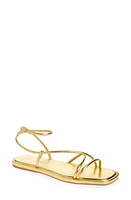 Loeffler Randall Noor Ankle Strap Metallic Sandal Gold at Nordstrom,