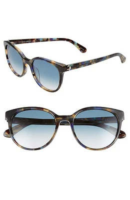 Kate Spade New York melanie 52mm round sunglasses in Blue/Dark Blue Grad at Nordstrom