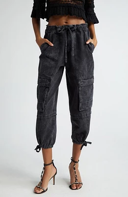 Isabel Marant Étoile Ivy Cargo Jogger Jeans Faded Black at Nordstrom, Us