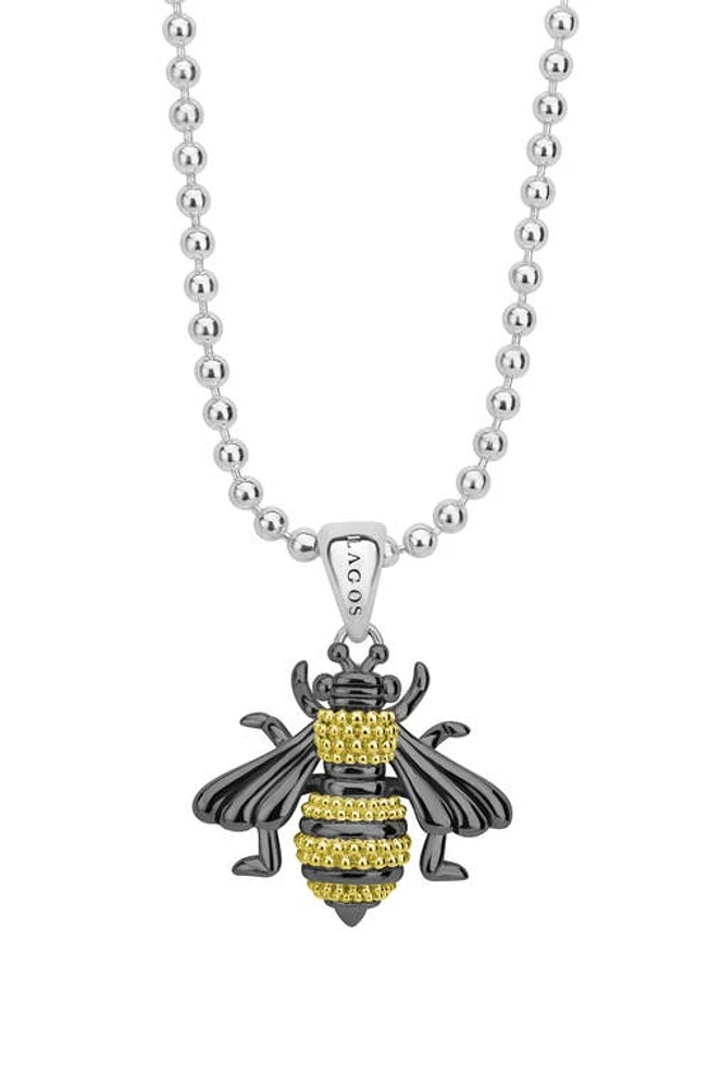 LAGOS Rare Wonders - Honeybee Pendant Long Necklace in Silver/Gold at Nordstrom, Size 34 In