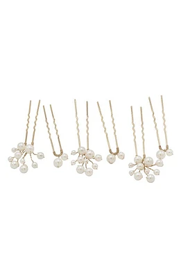 Brides & Hairpins Wrenlee 6-Pack Hair Pins in Gold at Nordstrom