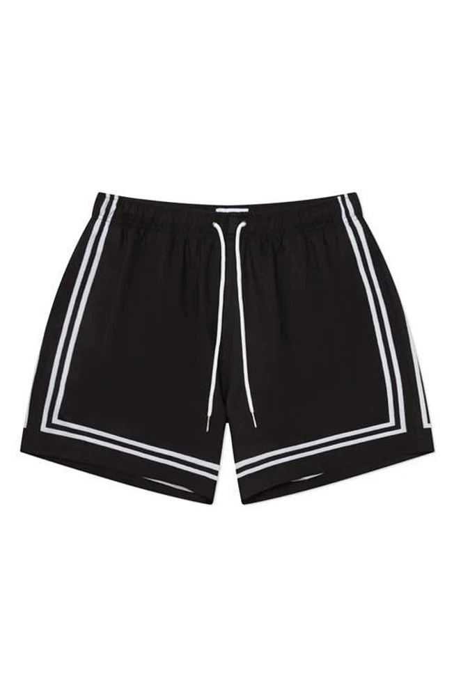 MAVRANS Black Game Performance Swim Trunks at Nordstrom,