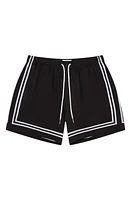 MAVRANS Black Game Performance Swim Trunks at Nordstrom,