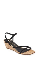 Stuart Weitzman Oasis 50 Wedge Sandal Black at Nordstrom,