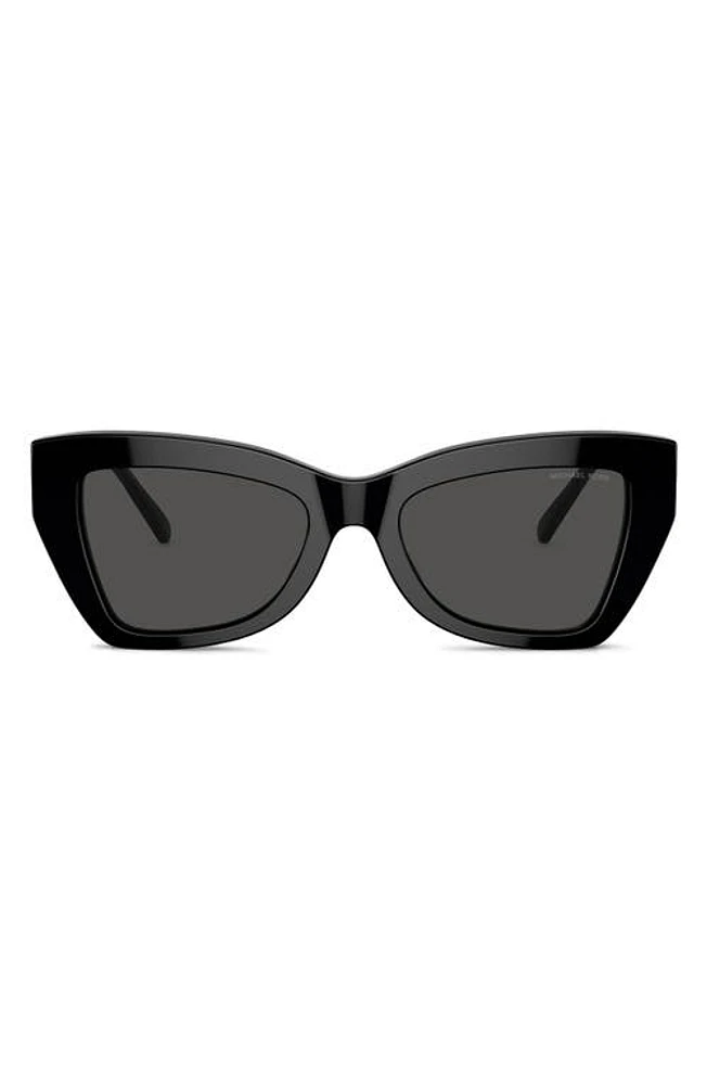 Michael Kors Montecito 52mm Cat Eye Sunglasses in Black at Nordstrom