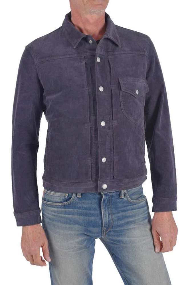 HIROSHI KATO The Blade Stretch Corduroy Jacket Charcoal at Nordstrom,