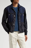 Stone Island Colorblock Pocket Jacket Navy Blue at Nordstrom,