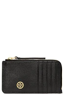 Tory Burch Robinson Top Zip Card Case in Black at Nordstrom