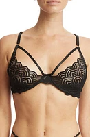 Hanky Panky Strappy Lace & Mesh Underwire Bra at Nordstrom,