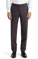 Ted Baker London Jerome Soft Constructed Stretch Wool Dress Pants Berry at Nordstrom,