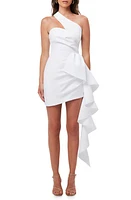 Elliatt Convergence Ruffle One-Shoulder Sheath Minidress at Nordstrom,