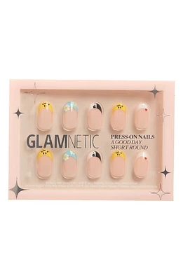 GLAMNETIC Short Round Press-On Nails Set in A Good Day at Nordstrom