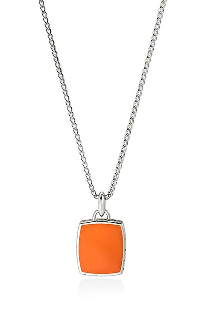 John Hardy Men's Reversible Pendant Necklace in Orange at Nordstrom, Size 22