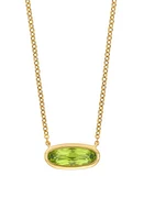 Bony Levy 14K Gold Peridot Oval Pendant Necklace in 14K Yellow Gold at Nordstrom, Size 18