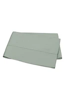 Matouk Talita Hemstitch 615 Thread Count Sateen Flat Sheet in Celadon at Nordstrom