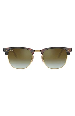 Ray-Ban Clubmaster 51mm Gradient Round Sunglasses in Gray Havana/Grey Gradient at Nordstrom