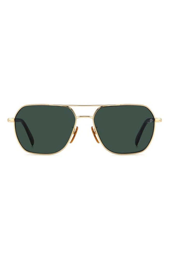 David Beckham Eyewear 59mm Aviator Sunglasses in Havana Gold at Nordstrom