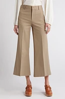 FRAME Le Palazzo High Waist Crop Pants Dark Sand at Nordstrom,