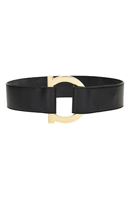 FERRAGAMO Gancio Loop Leather Belt Nero at Nordstrom,