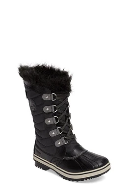 SOREL Tofino II Faux Fur Lined Waterproof Boot Black/Quarry Grey at Nordstrom, M