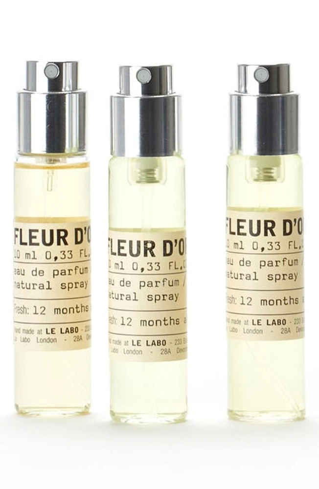 Le Labo Fleur d'Oranger 27 Eau de Parfum Travel Tube Refill Trio at Nordstrom