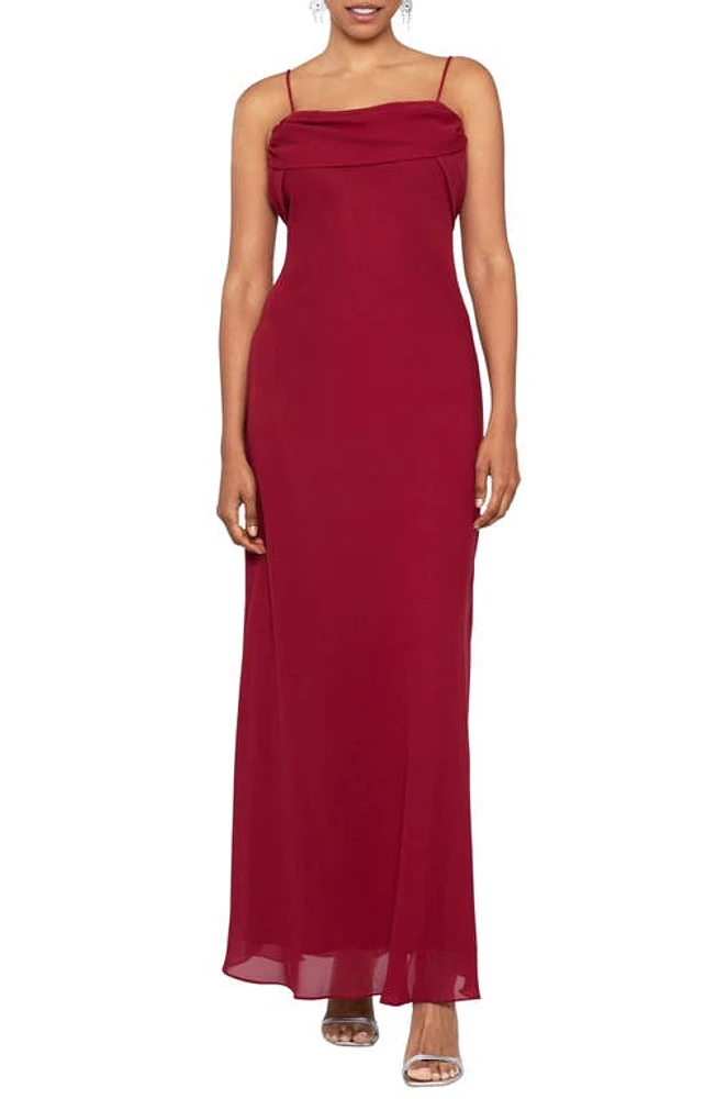 Betsy & Adam Georgette Gown Apple at Nordstrom,