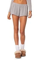 EDIKTED Homey Pointelle Shorts Gray at Nordstrom,