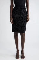 St. John Evening Metallic Leopard Jacquard Knit Black at Nordstrom,