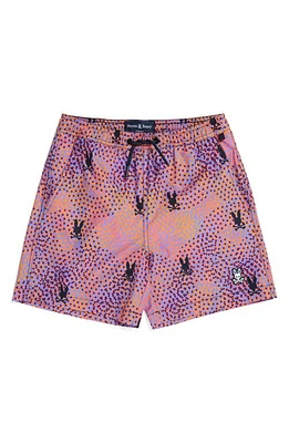 Psycho Bunny Kids' Chicago Swim Trunks in Lavender Purple at Nordstrom, Size Xs