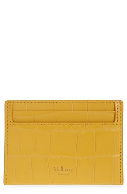 Mulberry Croc Embossed Leather Continental Card Case in Yellow at Nordstrom