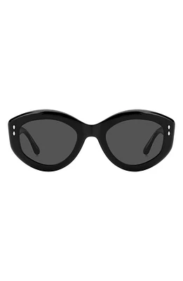 Isabel Marant 52mm Round Sunglasses in Black Grey at Nordstrom