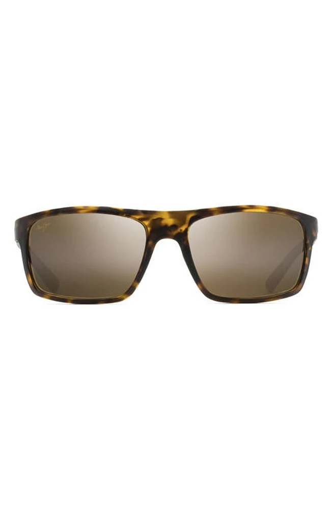 Maui Jim Byron Bay 62mm PolarizedPlus2 Sunglasses in Matte Tortoise/Bronze at Nordstrom