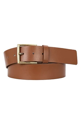 BOSS Rummi Leather Belt Medium Brown at Nordstrom,