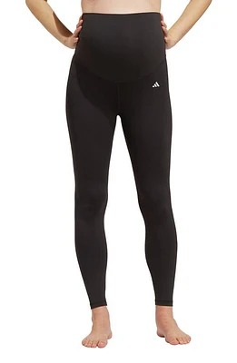 adidas Yoga 7/8 Maternity Leggings in Black at Nordstrom, Size X-Large Regular