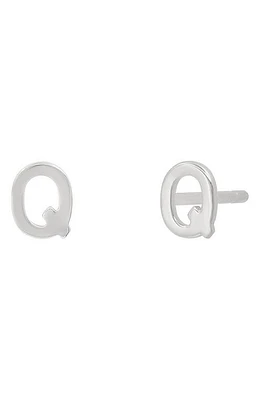 BYCHARI Initial Stud Earrings in 14K Gold-Q at Nordstrom