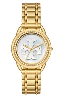 Tory Burch The Miller Glitz Bracelet Watch, 34mm in Gold at Nordstrom