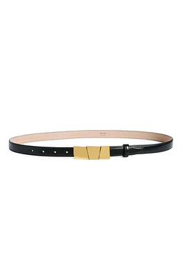 Khaite Axel Leather Belt Black 200 at Nordstrom,