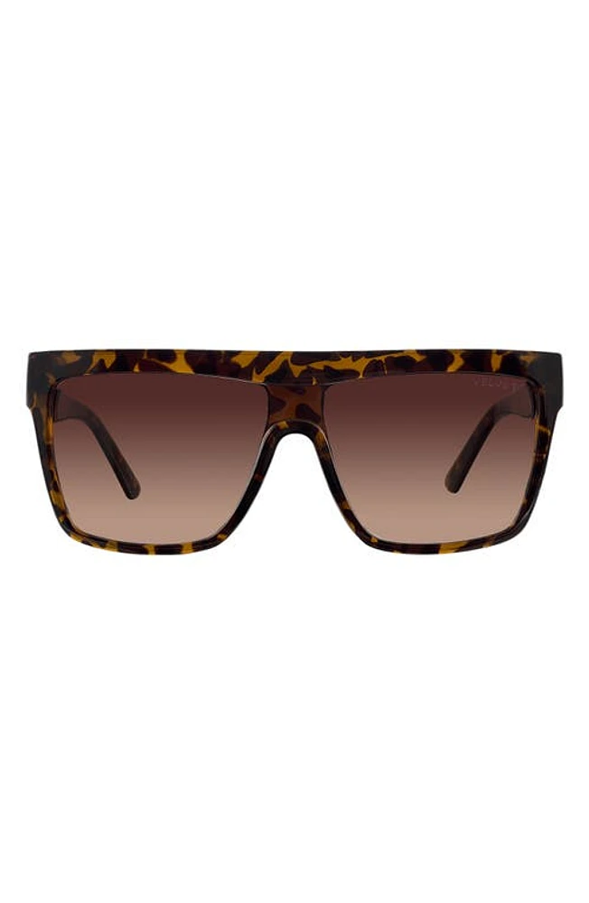 Velvet Eyewear Melania 58mm Gradient Shield Sunglasses in Tortoise at Nordstrom