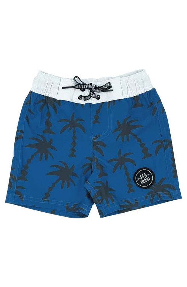 Feather 4 Arrow Wavy Palms Board Shorts Seaside Blue at Nordstrom, M