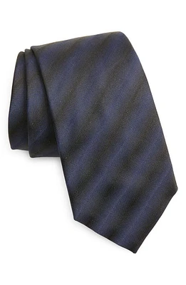 BOSS Gradient Stripe Silk Tie in Dark Purple at Nordstrom