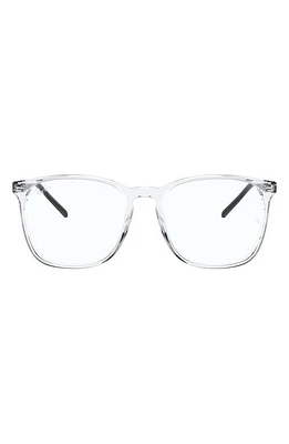 Ray-Ban 54mm Square Optical Glasses in Transparent Grey at Nordstrom